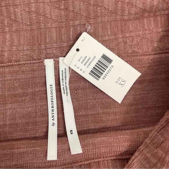 NWT Anthropologie Off The Shoulder Pullover Copper Tunic Top Balloon Sleeve XS - Picture 7 of 15